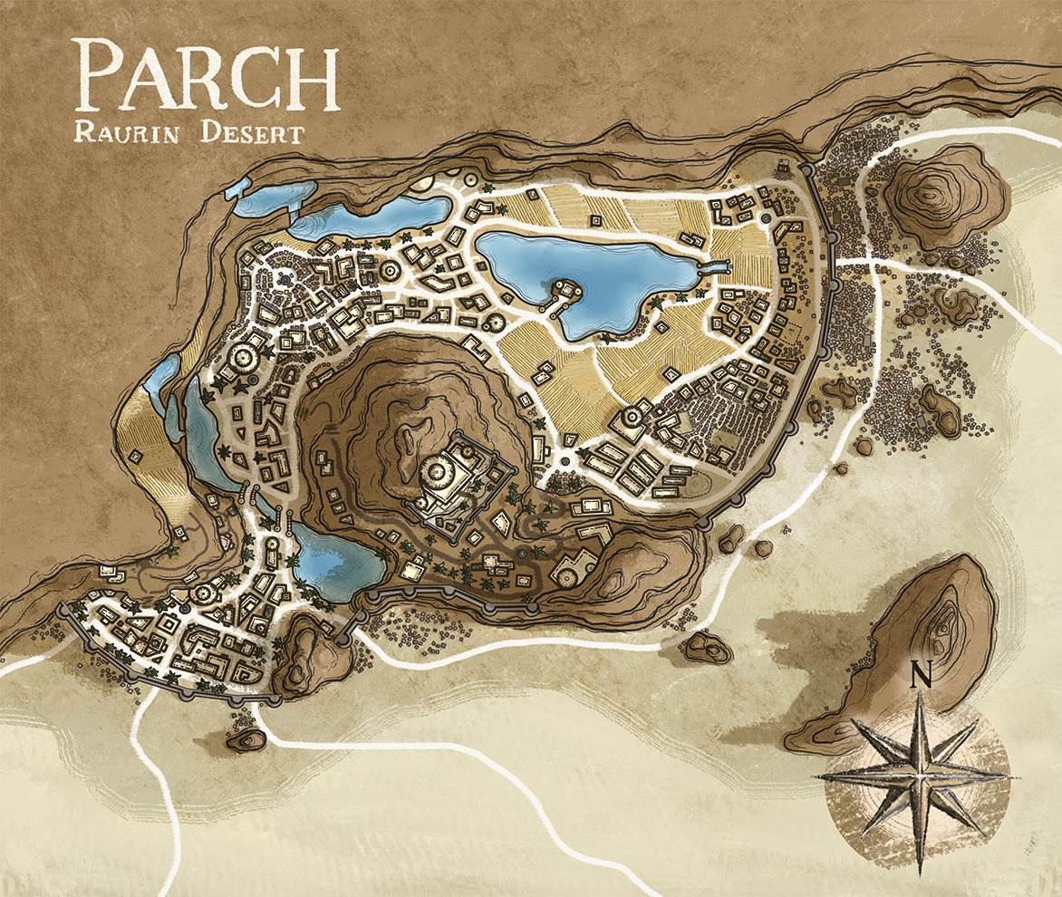 Parch Map Illustration