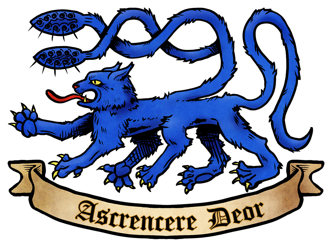 Displacer Beast Heraldry Sticker